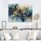 Golden Explosion Triangles III - Abstract Canvas Wall Art