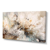 White And Grey Geometric Depths I - Abstract Canvas Wall Art