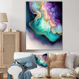 Blue Purple Abstract Geode II - Abstract Canvas Wall Art