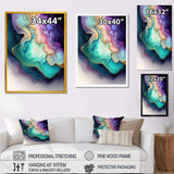 Blue Purple Abstract Geode II - Abstract Canvas Wall Art