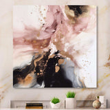 Pink Gold Marble Texture I - Abstract Canvas Wall Art