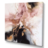 Pink Gold Marble Texture I - Abstract Canvas Wall Art