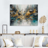 Grey Gold Modern Abstract Contemporary I - Abstract Canvas Wall Art