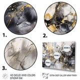 Grey Gold Delicate Abstract Brushstrokes II - Abstract Canvas Wall Art