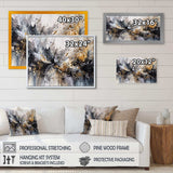 Grey Gold Delicate Abstract Brushstrokes III - Abstract Canvas Wall Art