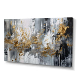 Black And White Delicate Brushstrokes I - Abstract Canvas Wall Art