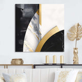 Marble Painting Shapes - Abstract Canvas Wall Art