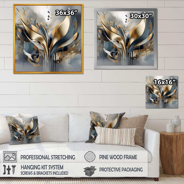 Idesignart abstract shapes and lines iv abstract canvas wall art