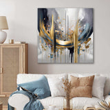 Shapes And Lines Abstract Marble III - Abstract Canvas Wall Art