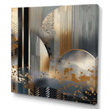 Shapes And Lines Abstract Marble IV - Abstract Canvas Wall Art