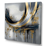 Shapes And Lines Abstract Marble V - Abstract Canvas Wall Art