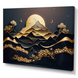 Dreamy Golden Mountain IV - Abstract Canvas Wall Art