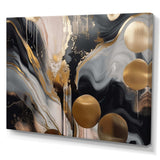 Grey And Gold Captivating Marble - Abstract Canvas Wall Art