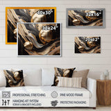 Gold And Black Captivating Marble I - Abstract Canvas Wall Art