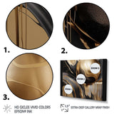 Gold And Black Captivating Marble IV - Abstract Canvas Wall Art