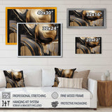 Gold And Black Captivating Marble IV - Abstract Canvas Wall Art