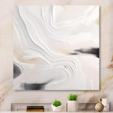 White And Gold Ripples Of Stone - Abstract Canvas Wall Art