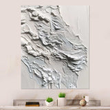 White And Tranquility Unleashed - Abstract Canvas Wall Art