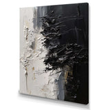 White And Black Tranquility Unleashed II - Abstract Canvas Wall Art