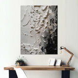 White And Black Tranquility Unleashed IV - Abstract Canvas Wall Art