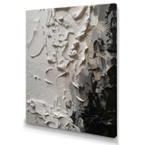 White And Black Tranquility Unleashed IV - Abstract Canvas Wall Art