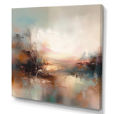 Brown Abstracted Nature I - Landscapes Canvas Wall Art