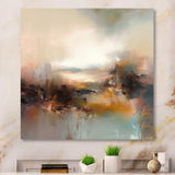 Brown Abstracted Nature III - Landscapes Canvas Wall Art