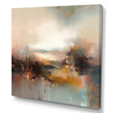 Brown Abstracted Nature III - Landscapes Canvas Wall Art