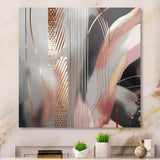 Pink Rosegold Circle Complexity I - Abstract Canvas Wall Art