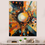 Orange Retro Vibe Background IV - Abstract Canvas Wall Art