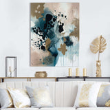 Blue Abstract Reflections III - Abstract Canvas Wall Art