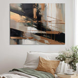 Brown And Black Beyond Boundaries III - Abstract Canvas Wall Art