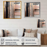 Rosegold And Pink Forms In Contemporary I - Abstract Canvas Wall Art