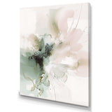 Green And Cream Essence Of Modernity I - Abstract Canvas Wall Art