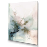 Green And Cream Essence Of Modernity II - Abstract Canvas Wall Art