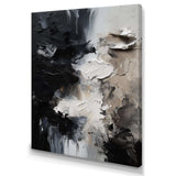 Black Textured Splash Paint Art II - Abstract Canvas Wall Art