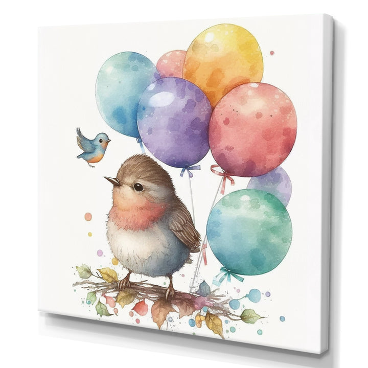 Brown Illustration Detailed Baby Bird - Bird Wall Decor