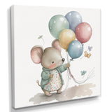 Grey Illustration Detailed Baby Mouse - Mouse Wall Art Prints