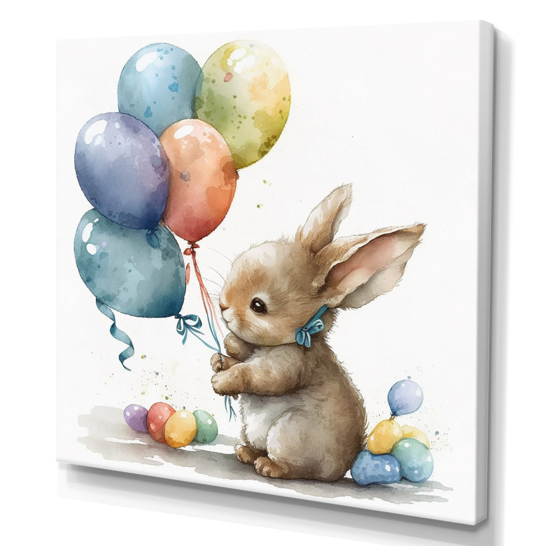 Brown Illustration Detailed Baby Rabbit - Brown Rabbit Wall Art