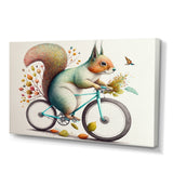 White Squirrel Riding Bike - White Squirrel Wall Art