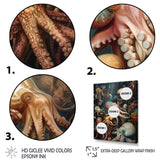 Many Squids - Octopus Large Canvas Wall Art