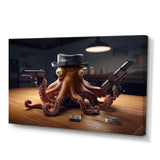 Mobster Octopus With Hat - Octopus Wall Decor
