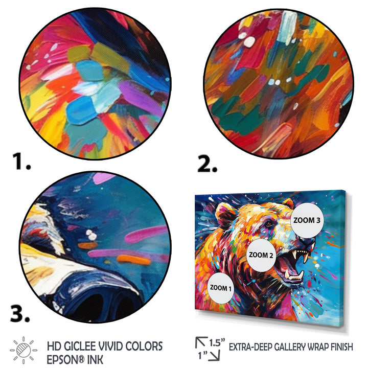 Colorful Bear In The Wild - Bear Wall Decor