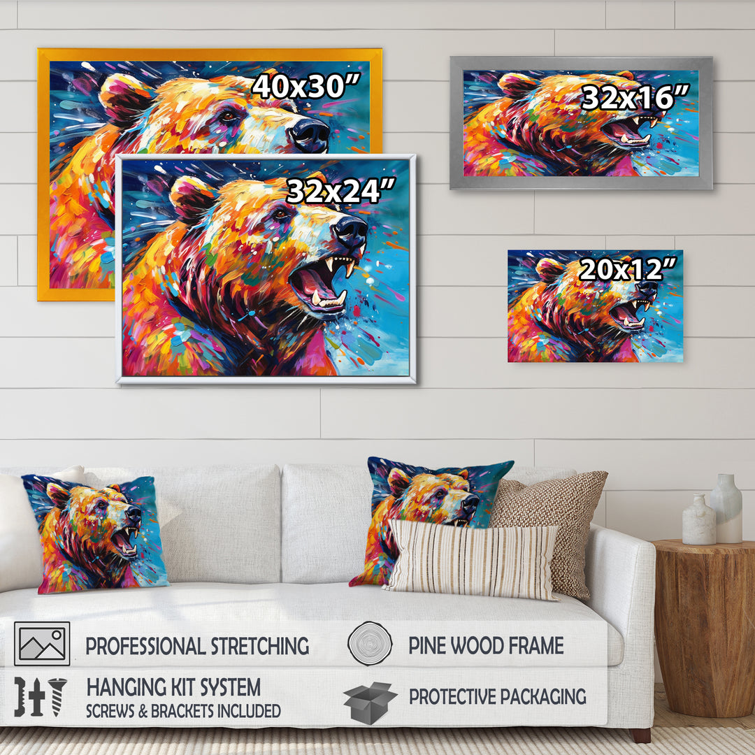 Colorful Bear In The Wild - Bear Wall Decor