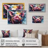 Colorful Pig Portrait - Pig Wall Art Prints