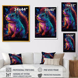 Colorful Squirrel - Blue Squirrel Wall Art