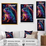 Colorful Squirrel - Blue Squirrel Wall Art