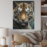 Yellow Tiger Portrait - Tiger Canvas Wall Art