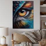 Blue Spiritual Owl Eye - Owl Bedroom Wall Art