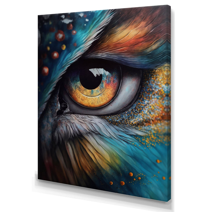 Blue Spiritual Owl Eye - Owl Bedroom Wall Art